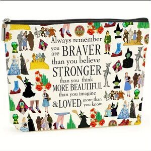 Wizard of Oz Themed Makeup Toiletry Canvas Bag